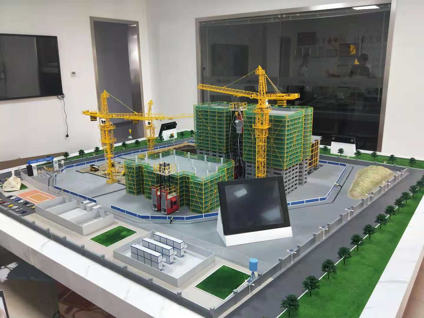 加查县建筑施工场景模型